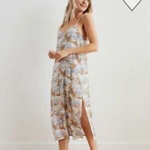 Aerie Maxi Spaghetti Strap Hawaiian Split Sides Dress Women’s Medium